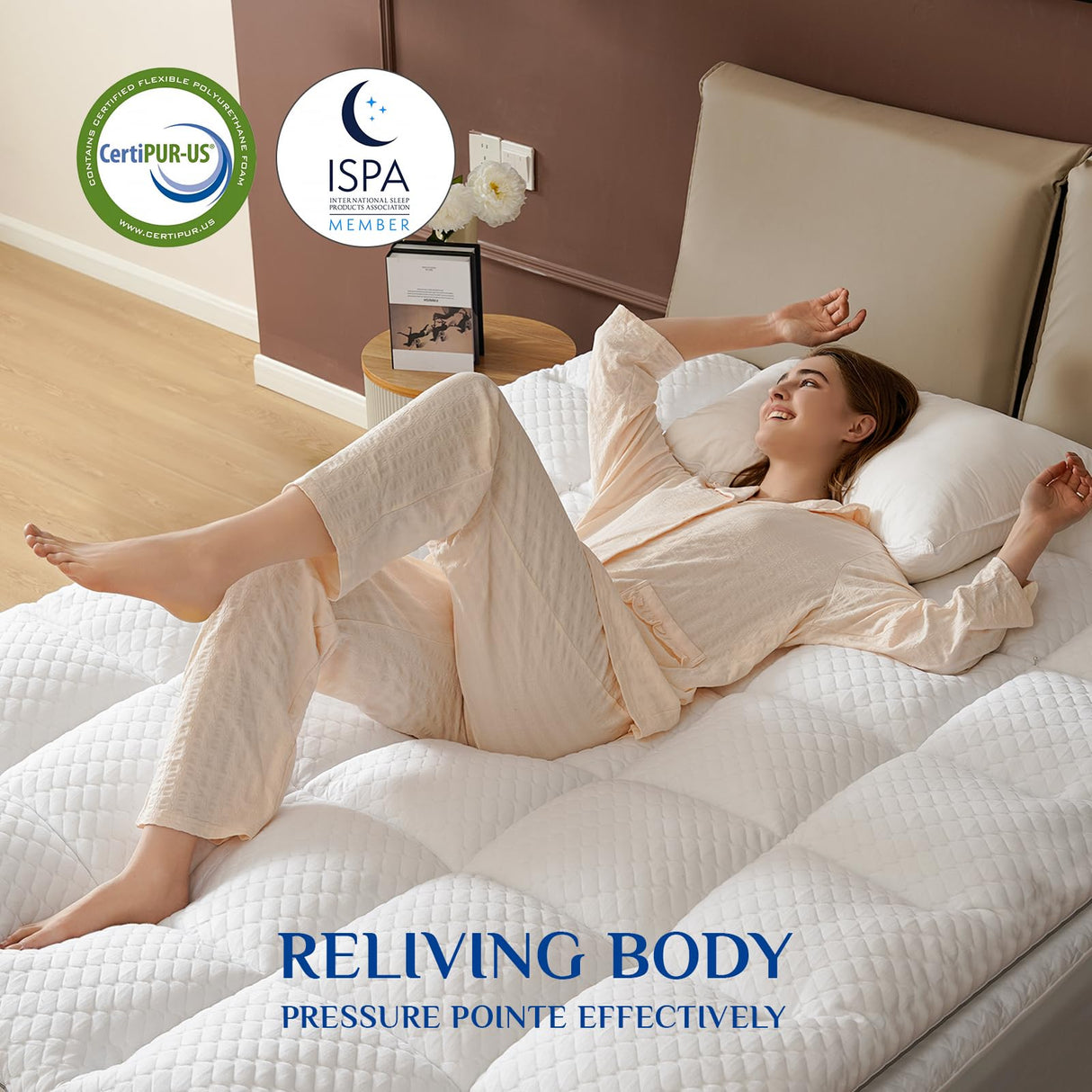 Dual Layer 3 Inch Memory Foam Mattress Topper King Size, 2 Inch Cooling Gel Memory Foam Plus 1 Inch Down Alternative PillowTop Mattress Pad Cover with 8-21 Inch Deep Pocket VALUXE