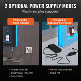 VEVOR LED Lighted Liquor Bottle Display Shelf, Square 48 Inches, Supports USB,Illuminated Home Bar Shelf w/RF Remote & App Control 7 Static Colors 1-4 H Timing, Acrylic Wall-Mounted Shelf VEVOR