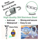 weiatas Hammock Chair Hanging Hardware Kit with Chain and Spring, Heavy Duty Porch Swing Hanger, 360 Swivel Ceiling Hooks for Punching Bag,Gym (Screw) weiatas