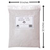 Live Oak Wood Ash - All Natural Clean Sifted Premium MultiUse Hardwood Ashes (2 lbs) The Living Pasture