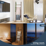 6-Tier Blanket Ladder Wooden, 5.7FT(66.5'') Blanket Quilt Towel Holder Rack Decorative Ladder, Easy Assembly, Rustic Farmhouse Ladder Shelf for The Living Room Bedroom Bathroom Home Decor, Brown Delywh