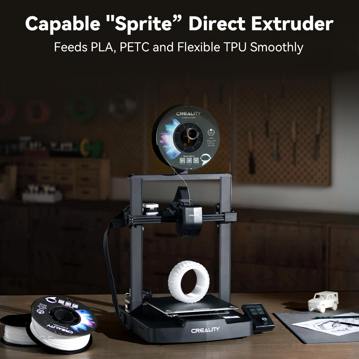 Official Creality Ender 3 V3 SE 3D Printer, 250mm High Printing Speed with CR Touch Auto Leveling Auto Z Offset Sprite Direct Extruder 220x220x250MM Creality