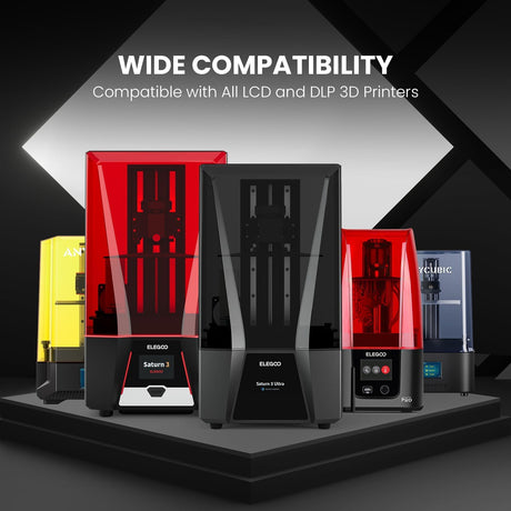 ELEGOO ABS-Like 3D Printer Resin LCD UV-Curing Resin 405nm Standard Photopolymer Resin for Mars Saturn Jupiter MSLA DLP LCD 3D Printing Grey 1000g ELEGOO