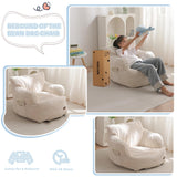 MAXYOYO Kids Bean Bag Chair, Stuffed Toddler Bean Bag Sofa with Filler Bean Bag Chair for Boys and Girls, Lazy Sofa with Pocket Floor Chair for Gaming, Reading, Beige MAXYOYO