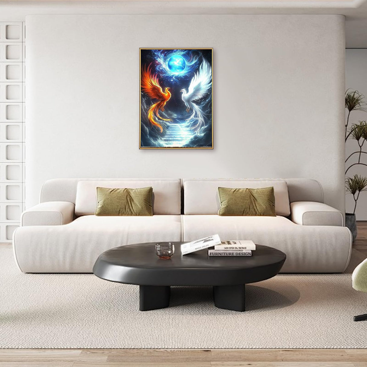 ZENDIYO Phoenix Diamond Painting Kits for Adults, 5D Diamond Art Kits for Adults Beginners, DIY Full Drill Diamonds Dots Gem Art Painting and Crafts for Home Wall Decor 12x16inch ZENDIYO