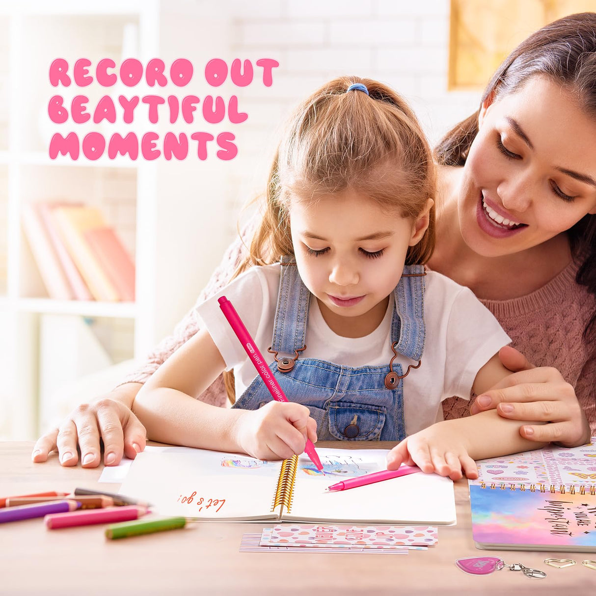 Girls DIY Diary 54 Pcs Diary Set, Toys for Ages 6 7 8 9 10 11 12 13, DIY Stationery Set, Thin Stickers and Little Girls Daily Supplies, Gifts for Teen Good Idea Choice R RUCKERCO