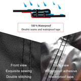 Half Moon Patio Furniture Set Covers, Half Moon Outdoor Sectional Cover Waterproof, Semi Circle Patio Sofa Couch Cover with Drawstring and Adjustable Shoulder Strap (125*59*30inch,Black) ZHMIZHAM