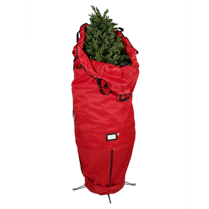 [Red Upright Tree Storage Bag] - 9 Foot Christmas Tree Storage Bag | Store Your Artificial Trees up to 9 Feet Tall - Keep Your Fake Tree Assembled | Hides Under Tree Skirt When Your Tree Is in Use