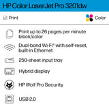 HP Color Laserjet Pro 3201dw Wireless Color Laser Printer, Office Printer, Duplex, Best-for-Office (499Q9F) HP
