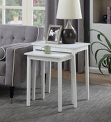 Convenience Concepts American Heritage Nesting End Tables, White Convenience Concepts