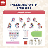 TOY Life Diamond Art Kits for Kids, 9PCS DIY Unicorn Diamond Painting Kits Keychains for Girls, Diamond Dots Gem Art for Kids 4-8 8-12 TOY Life