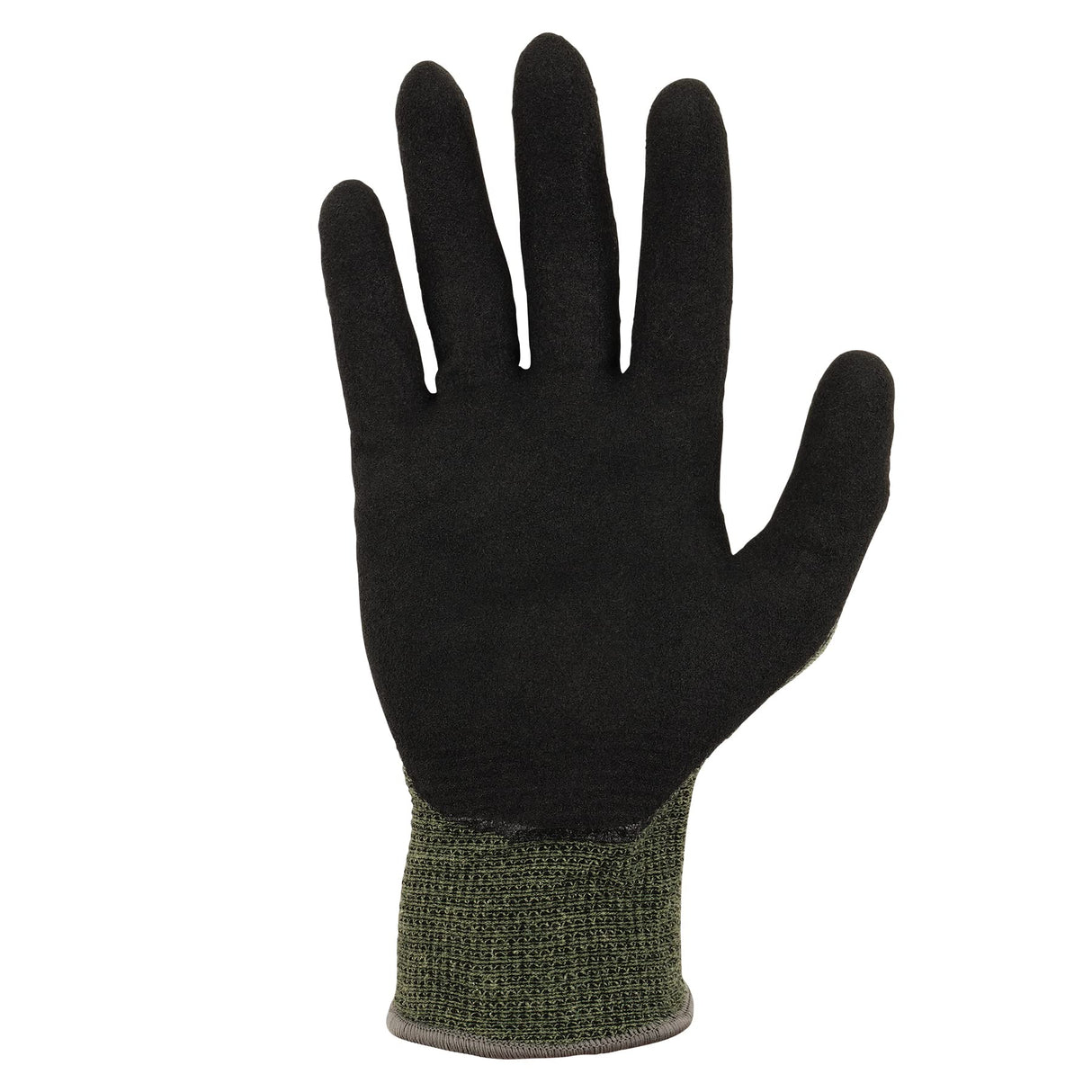 Ergodyne ProFlex 7042 Cut Resistant Work Gloves, ANSI A4, Contact Heat Resistant, Sandy Nitrile Coated Palms, 18g Aramid , Green Ergodyne