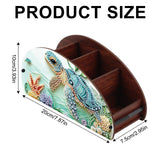 DIY Diamond Painting Storage Box – Sea Turtle Swimming Through Ocean, 5D Diamond Art Rhinestone Mosaic Craft Organizer for TV/AC Remotes, Makeup Brushes & Desk Supplies AiYuanzsh