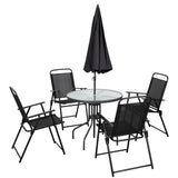 Shintenchi 6 Piece Patio Dining Set Light Black Shintenchi