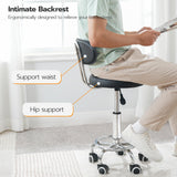 HOOBRO Height Adjustable Rolling Stool, 360° Rotating Drafting Chair, Multi-Purpose Office Desk Chair, Rolling Swivel Salon Stool Chair, for Barber Shop, Nail Salon, Office, Black SB01BY01G1 HOOBRO