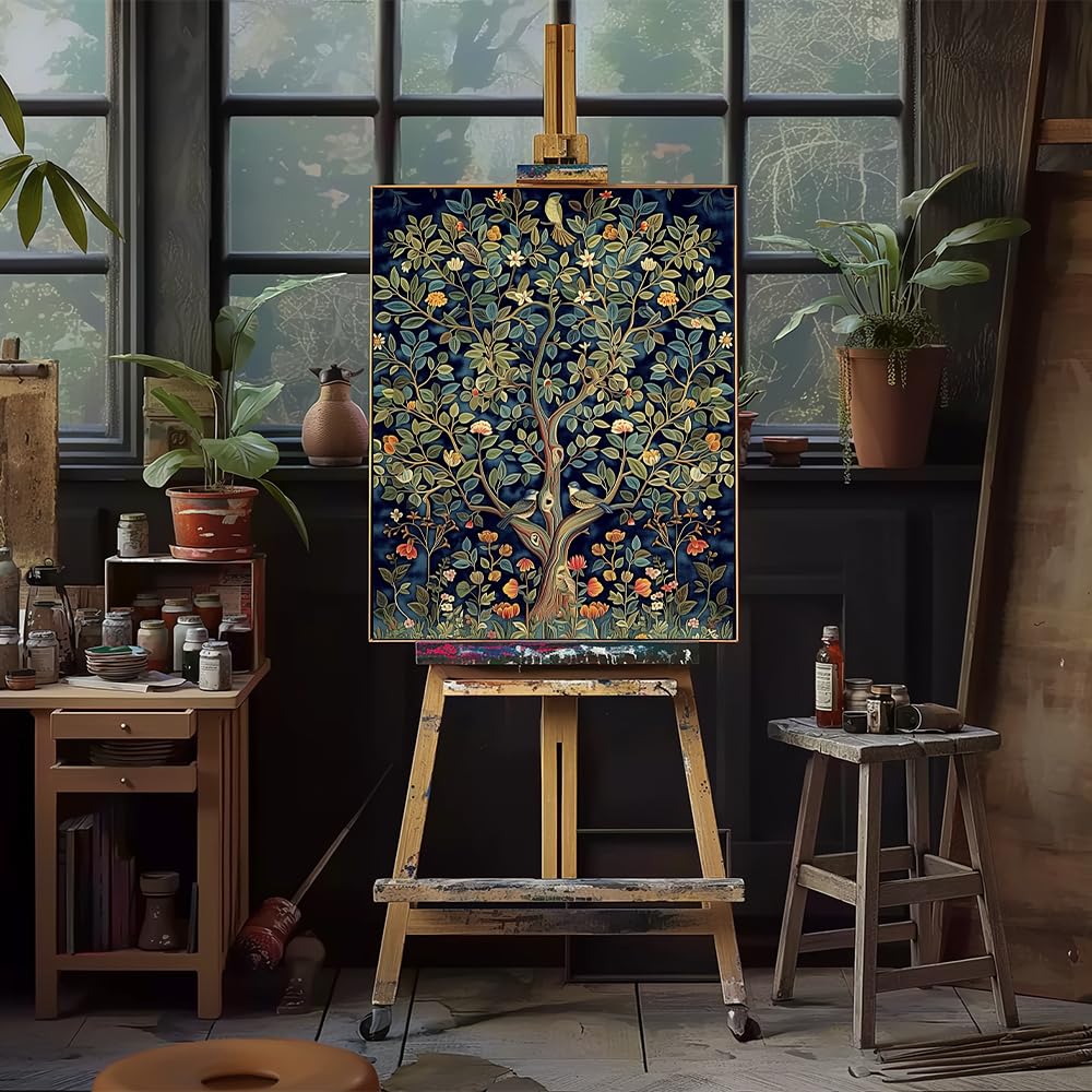 Natuyalo Paint by Numbers Kit for Adults, Paint by Numbers for Beginner Tree, Paint by Number for Adults, Plant DIY Paint by Number for Gift Home Wall Decor 16x20 Inch Natuyalo