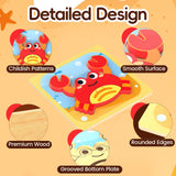 FunMission Puzzles, 8Pcs Animals Jigsaw Puzzles Toddler Toys, Brain Teaser Puzzles Montessori Toys, Wooden Puzzle Games, Educational Puzzles STEM Toys for 3+ Year Old Kids, for Kids FunMission