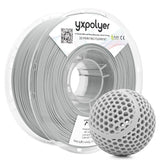 YXPOLYER Flexible PLA Food-Grade Soft PLA 3D Printer Filament 1.75mm 1KG for Printing Dog Chew Toys and Highly Elastic Bouncy Airless Basketball Pet Ball, Light Grey yxpolyer