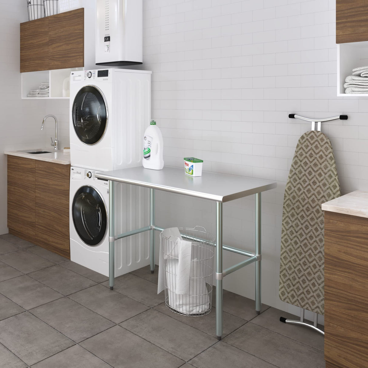 Stainless Steel Table + Add Casters | Choose from 43 Sizes | NSF Metal Work Table for Kitchen Prep Utility | Commercial and Residential Applications. AmGood
