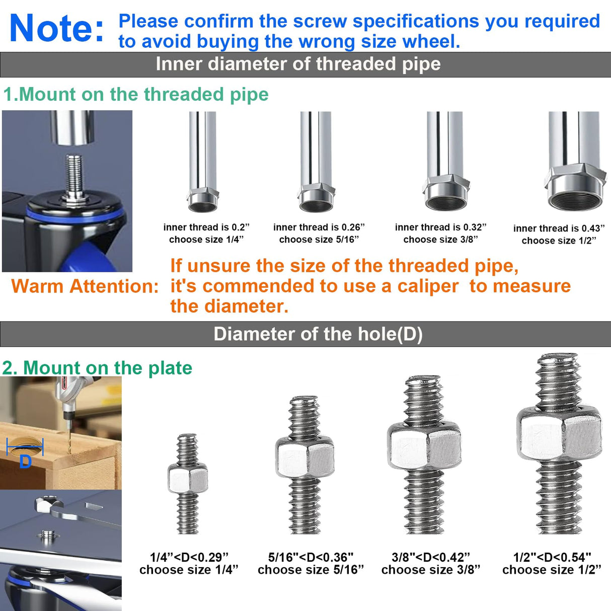 4 Inch Stem Caster Wheels Heavy Duty with Dual Locking 2200Lbs, Threaded Stem Casters 3/8" -16 x 1, Swivel Industrial Casters Set of 4, Wheels for Cart and Furniture WOZESEIK