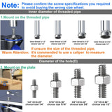 4 Inch Stem Caster Wheels Heavy Duty with Dual Locking 2200Lbs, Threaded Stem Casters 3/8" -16 x 1, Swivel Industrial Casters Set of 4, Wheels for Cart and Furniture WOZESEIK