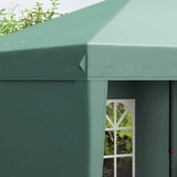 Outsunny 10' x 20' Pop Up Canopy Tent with 4 Sidewalls, Heavy Duty Tents for Parties, Outdoor Instant Gazebo with Carrying Bag for Garden, Patio, Green Outsunny