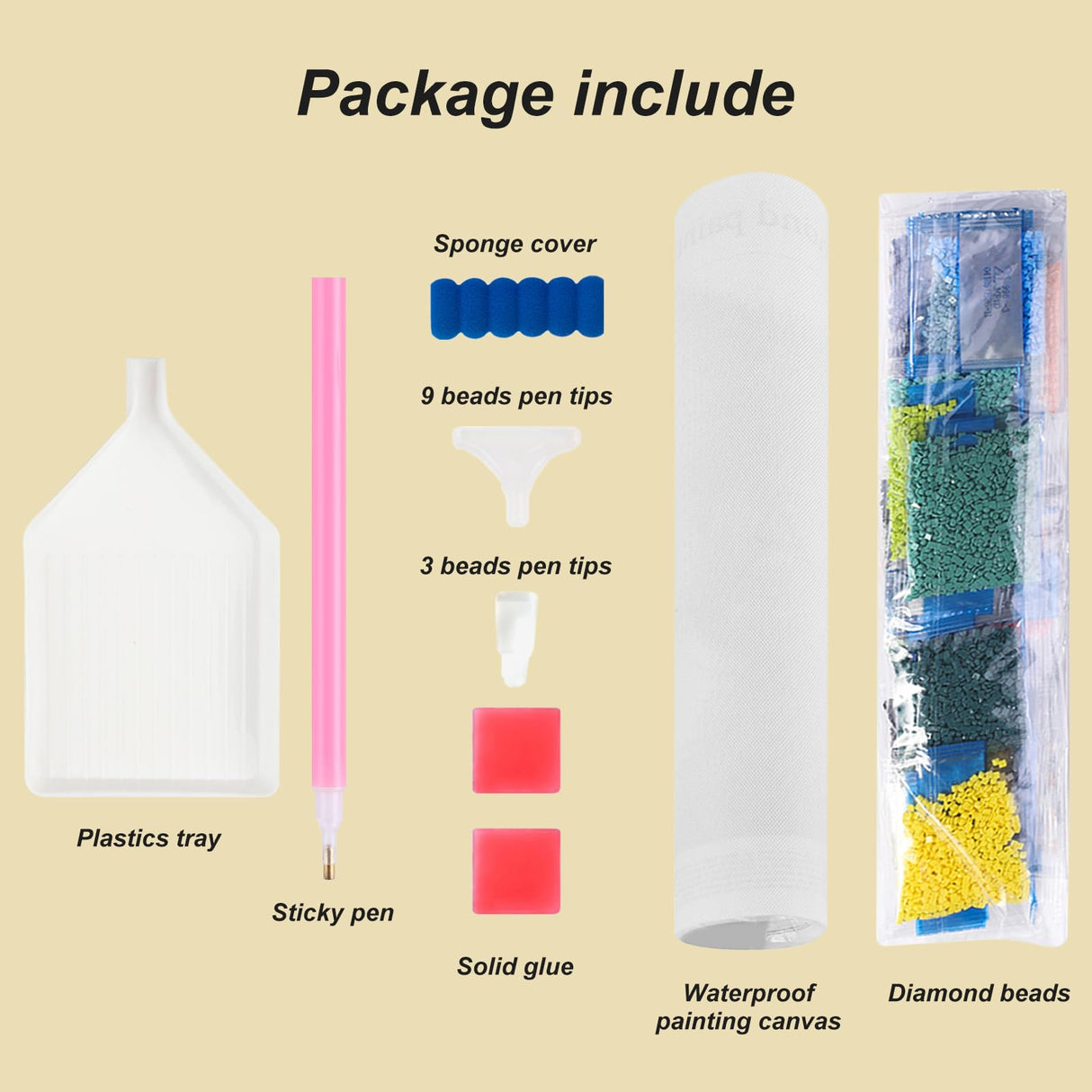 Stalente Diamond Painting Kits for Adults Train, 5D DIY Diamond Art Kits for Beginners Round Full Drill Diamond Painting for Home Wall Decoration Gift 12×12inch Stalente