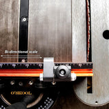 O’SKOOL Miter Gauge Extension Fence System with Standard Slot and Stop Holes,Telescoping Fence and Flip Stop O'SKOOL