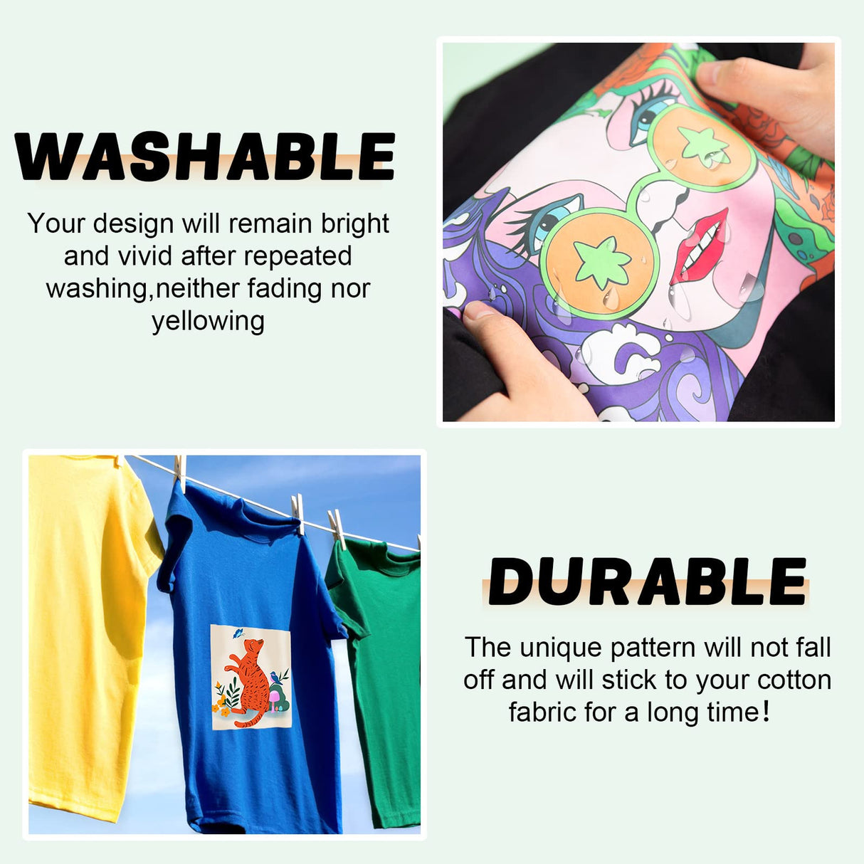 HTVRONT Sublimation HTV for Dark Fabric/Light Fabric - 5 Pack Matte Sublimation Vinyl - Sublimation Blanks for Sublimation Shirts/Pillow/Bag/Hat HTVRONT