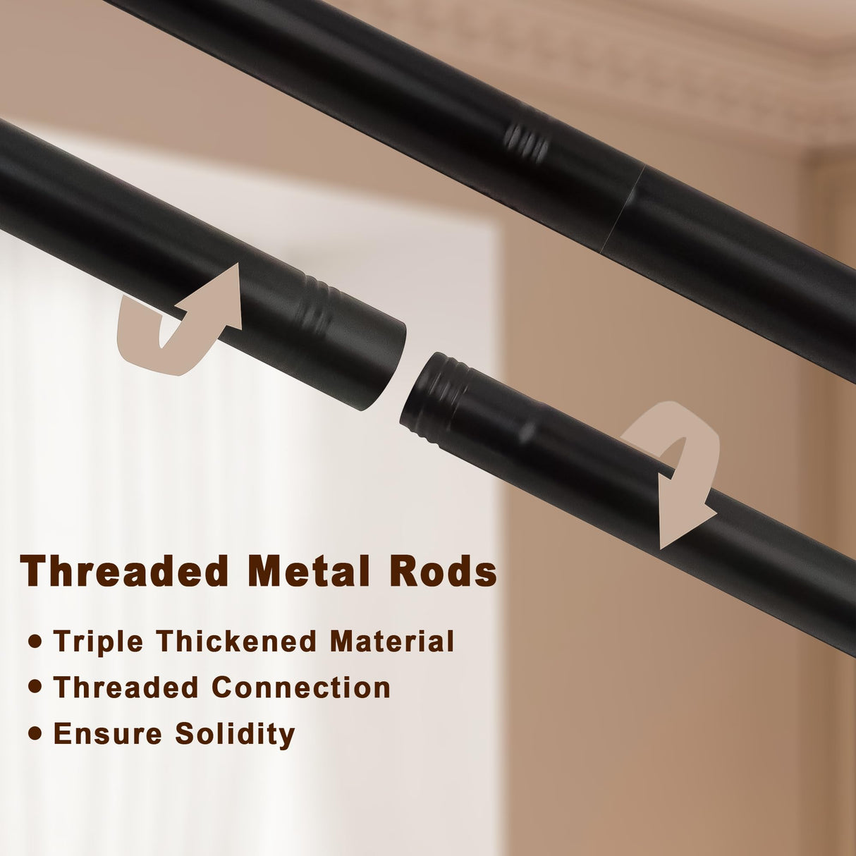 Stainless Steel Canopy Bed Frame Queen Size, Sturdy Post Poles Thicken Queen Size Canopy Frame for Metal Bed Wood Bed Bedroom Decor, Black Jondow