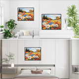 NEWENMO Flowers Paint by Numbers Kit for Adults, Trees Paint by Numbers on Canvas Unframed, DIY Oil Painting Perfect for Beginner, Craft, Hobbies and Home Wall Decor 20x16 in NEWENMO