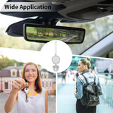 OMISTAR 12 PCS Angel Wings Sublimation Keychain Blanks, Double Side Heat Transfer Blanks with Angel Wings Charms, MDF Round Key Rings Blanks for Sublimation DIY Craft OMISTAR