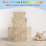 CMFYDAILY Large Pikler Triangle Set, 5 in 1 Foldable Baby Climbing Gym Indoor Montessori Climbing Set Wooden Toddler Climbing Toys with Arch, Ramp, Ladder CMFYDAILY