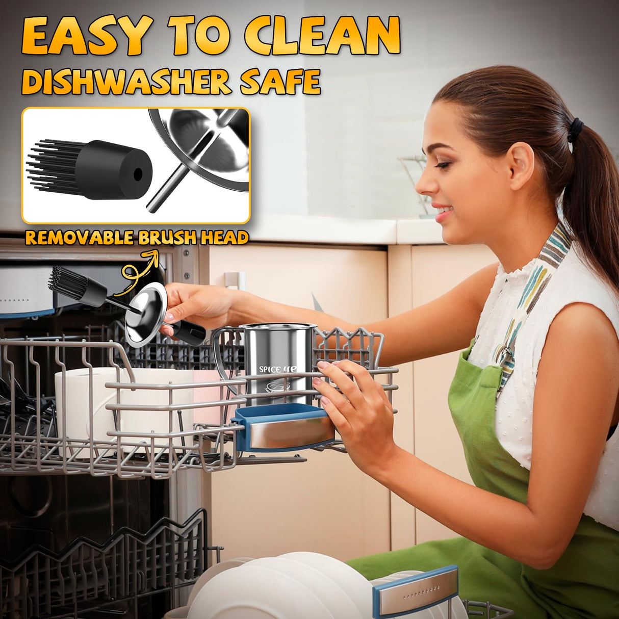 Grilling Accessories Men Women Gifts - BBQ Baster Brush and Sauce Basting Pot Set Christmas Stocking Stuffers Birthday Dad Mom Son Husband Chef Tools Smoker Unique Cooking Gadgets Kitchen Essentials LONGESISM