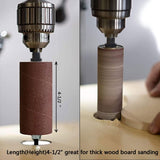 Portable Spindle Sander Drum Sander Set Hand-Held Rubber Sanding Drum Held Rubber Sanding Drum for Metal Wood Glass Stone for Drill 4-1/2" x 1-1/2" YoTmake