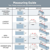 MYSKY HOME Couch Cover for Dogs Washable Couch Sofa Protector for Loveseat Sofa with Cats Pets Friendly Chenille Khaki Abstract Geometric Sofa Covers Soft Durable Farmhouse Sofa Slipcovers, 71" X102" MYSKY HOME