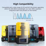 ANYCUBIC 3D Printer Resin, 405nm SLA UV-Curing Resin with High Precision and Quick Curing & Excellent Fluidity for LCD 3D Printing, DIY Color Mixing, Clear, 1KG ANYCUBIC