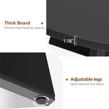 GarveeHome 47-Inch Round Large Dining Table Set for 4 to 6, Farmhouse Dinner Table with Wooden Top and Legs for Home Dining Room or Living Room - Black(No Chairs) GarveeHome