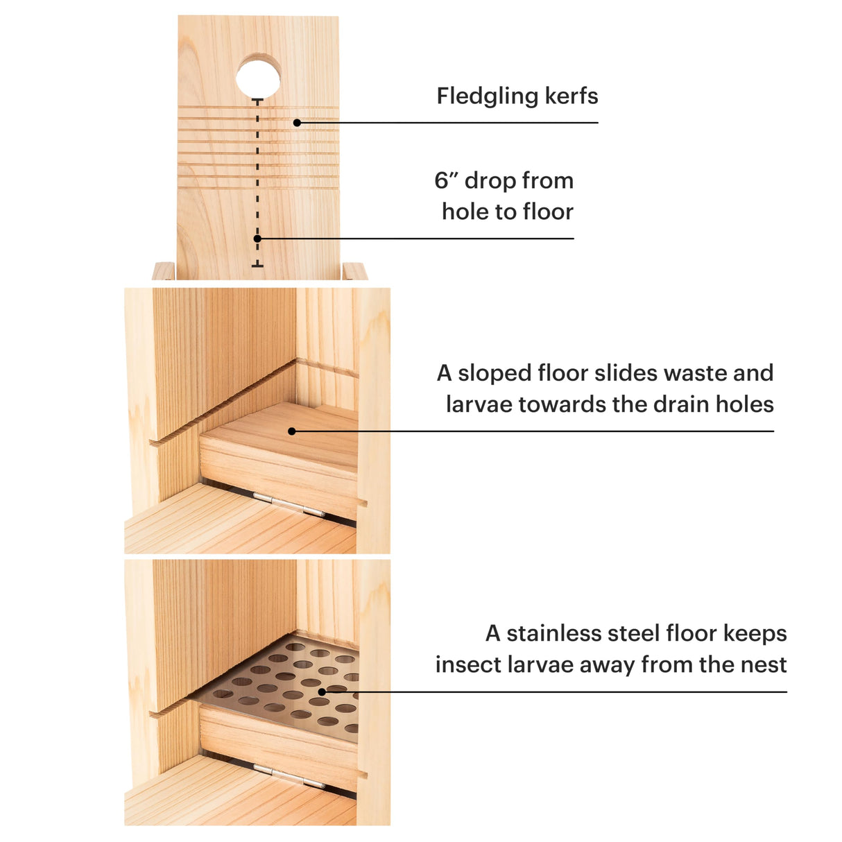 WHITEHORSE Bird Houses for Outside - Weatherproof Bird House for Outdoors - Cedar Bluebird House Built to NABS Specs - Nest Box for Bluebirds, Chickadees, Titmice, Wrens, Nuthatches & More (15” Floor) WHITEHORSE