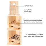 WHITEHORSE Bird Houses for Outside - Weatherproof Bird House for Outdoors - Cedar Bluebird House Built to NABS Specs - Nest Box for Bluebirds, Chickadees, Titmice, Wrens, Nuthatches & More (15” Floor) WHITEHORSE