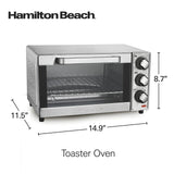 Hamilton Beach Countertop Toaster Oven & Pizza Maker Large 4-Slice Capacity, Stainless Steel (31401) Hamilton Beach