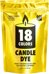 Candle Dye Flakes - 18 Rich Colors for Wax Making, Mixable for Unlimited Shades, Safe Chips for Paraffin and Soy Candles, Made in EU GOT 'EM