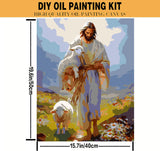 igoodom Jesus Paint by Numbers for Adults - Christian Paint by Numbers Kits on Canvas for Beginners DIY Potted Acrylic Oil Painting Art Crafts Set for Home Decor Wall Art 16x20in igoodom