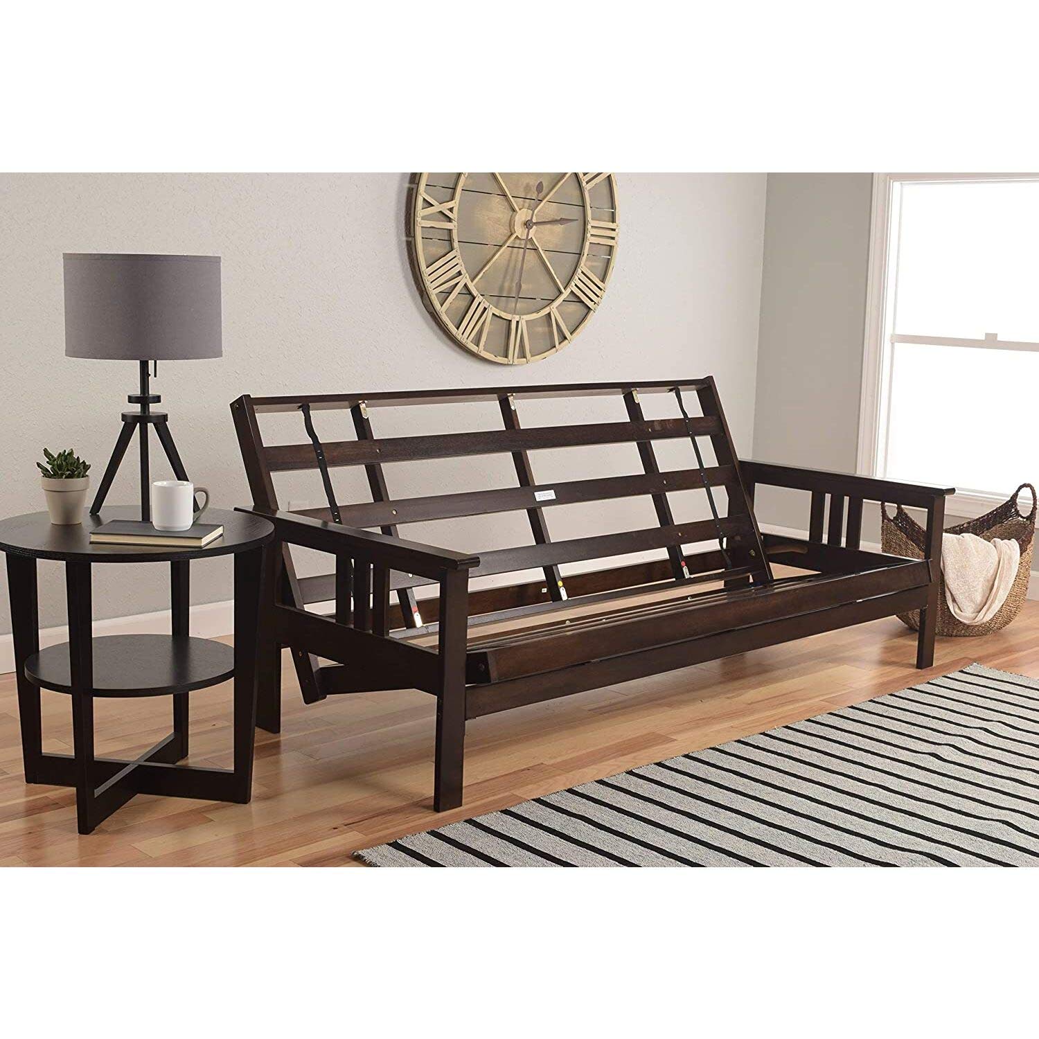 Kodiak Furniture Monterey Queen Solid Hardwood Futon Frame in Espresso - WoodArtSupply