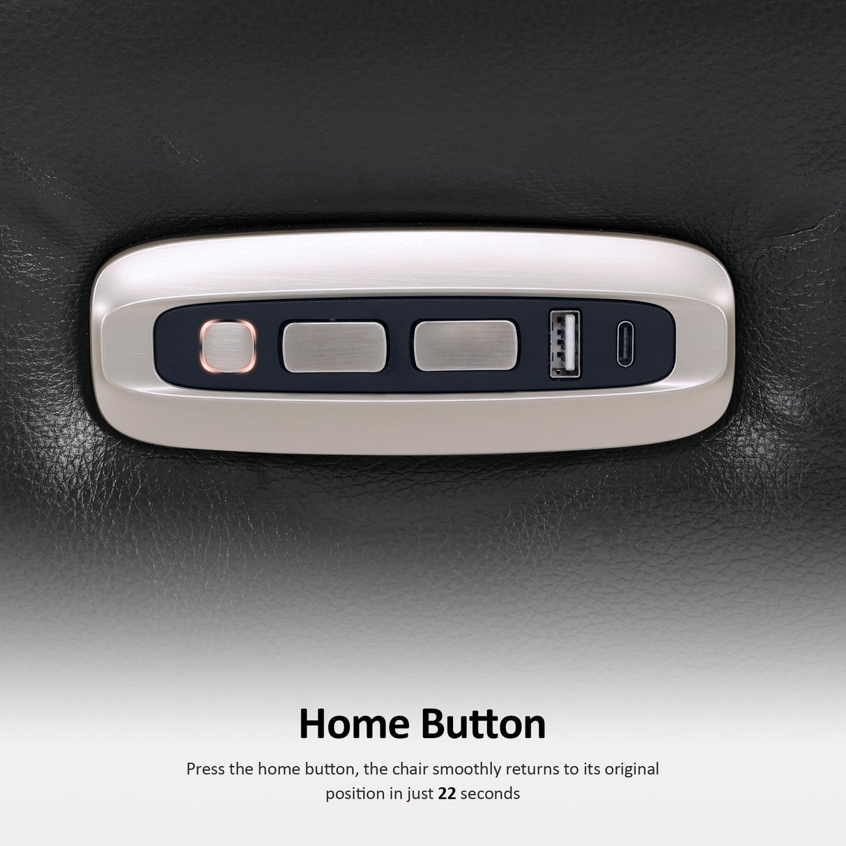 MCombo Zero Wall Recliner Chair, Wall Hugger Power Recliner Chair with Adjustable Headrest, High Wood Leg, USB & Type C Dual Charge Ports, for Living Room, Small Spaces, HL128 (Faux Leather, Black) MCombo