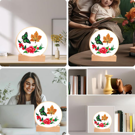 Embroidery Frames for Display 3Pack Embroidery Hoop Display Stand 2 Tier Groove Design Cross Stitch Hoop Frame Stand，Embroidery Stand Embroidery kit (Suitable 7-10IN Frame) Fembemok