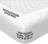 COONP Twin Mattress Topper, Extra Thick Pillowtop, Cooling Plush Mattress Pad Cover Cotton Top Bed Topper Protector with 8-21 Inch Deep Pocket COONP
