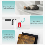 VVENACE 63 x 28 inch Electric Standing Desk Adjustable Height 4 Memory Preset, 4 Wheels, 2 Headphone Hook, Home Office Desk, Stand Up Desk Sit Stand Desk, Splice Board White VVENACE