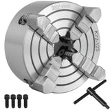 Happybuy K72-125 Lathe Chuck 5 Inch 4-Jaw - Independent Reversible Jaw for Metal Lathe Turning Machine, Lathe Accessories Happybuy