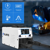 FLARING 155Amp MIG Welder, 110V Flux Core Welder Flux MIG/Lift TIG/Stick 3-in-1 Large LED Digital Display Welding Machine IGBT Inverter Gasless Welder Update FM155 FLARING